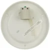 LED Deckenleuchte rund, Schliffglas satiniert, Dekorring Nickel matt, Ø 35cm