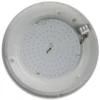 LED-Deckenleuchte rund, Schliffglas satiniert, Dekorring Nickel matt, Ø 35cm