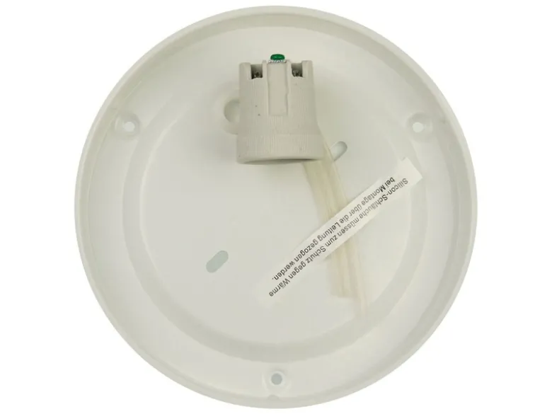 LED Deckenleuchte rund, Schliffglas satiniert, Dekorring Messing matt, Ø 35cm