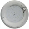 LED-Deckenleuchte rund, Schliffglas satiniert, Dekorring Altmessing, Ø 35cm