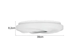 LED Deckenleuchte SANO dimmbar, mit Fernbedienung Tageslichtlampe Weiß Ø 39cm