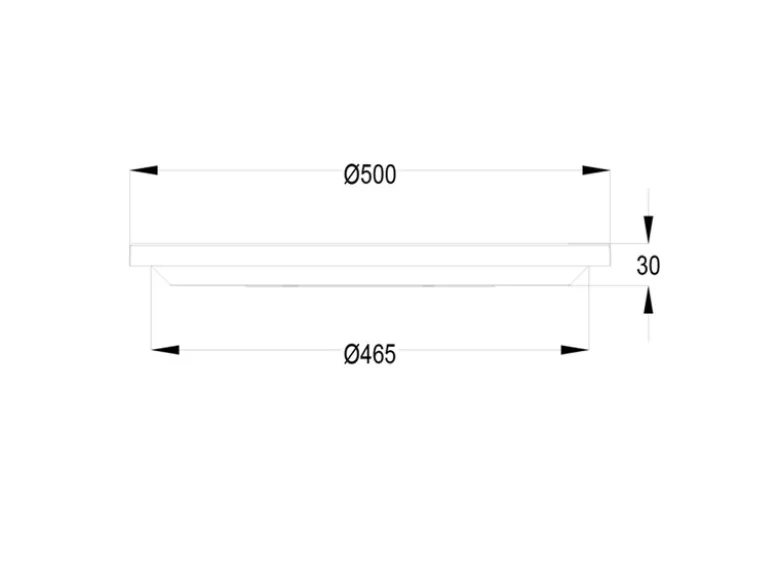 LED Deckenleuchte SCOTT Schwarz, dimmbar & Lichtfarbe einstellbar, Ø 50cm
