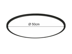 LED Deckenleuchte SCOTT Schwarz, dimmbar & Lichtfarbe einstellbar, Ø 50cm