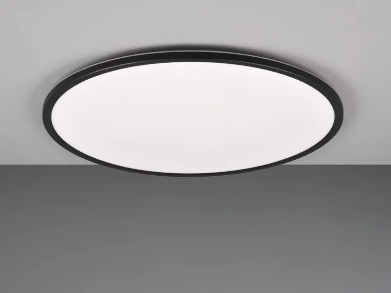 LED Deckenleuchte SCOTT Schwarz, dimmbar & Lichtfarbe einstellbar, Ø 50cm