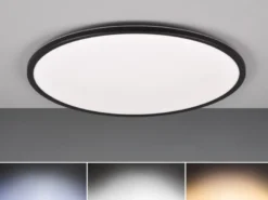LED Deckenleuchte SCOTT Schwarz, dimmbar & Lichtfarbe einstellbar, Ø 50cm
