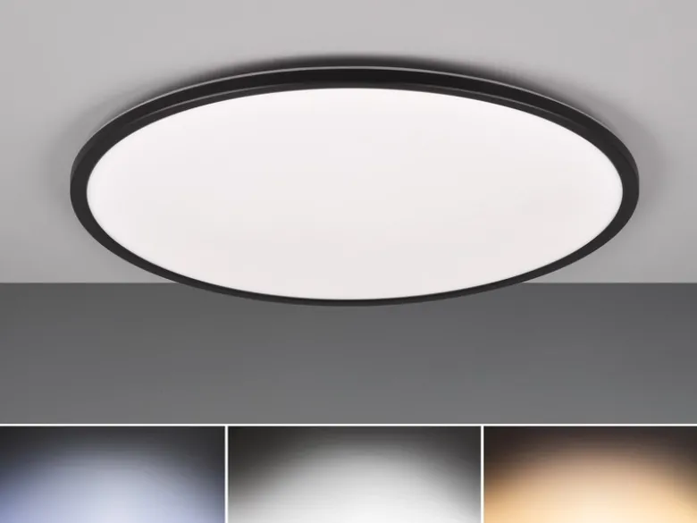 LED Deckenleuchte SCOTT Schwarz, dimmbar & Lichtfarbe einstellbar, Ø 50cm