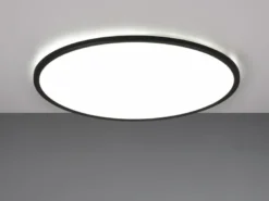 LED Deckenleuchte SCOTT Schwarz, dimmbar & Lichtfarbe einstellbar, Ø 50cm