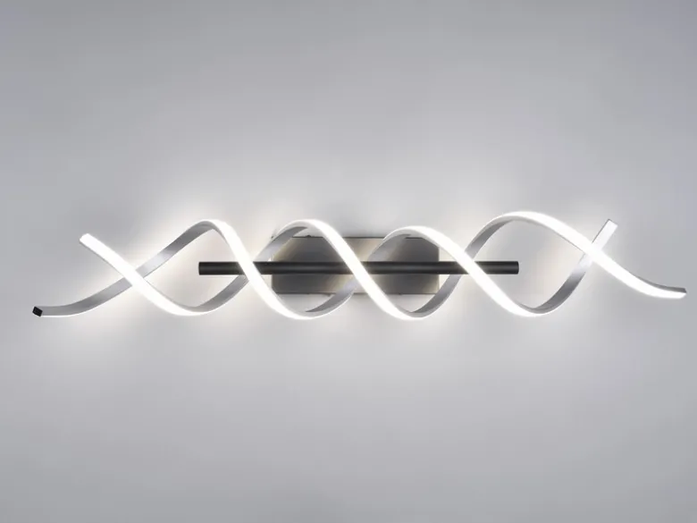 LED Deckenleuchte SEQUENCE hell & dimmbar über Schalter, Silber Breite 90cm
