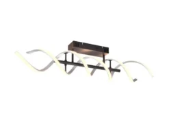 LED Deckenleuchte SEQUENCE hell & dimmbar über Schalter, Silber Breite 90cm