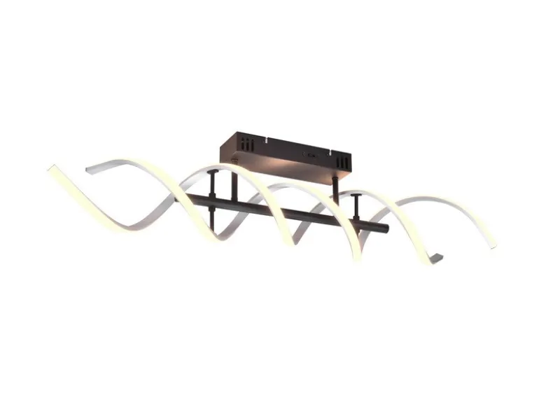LED Deckenleuchte SEQUENCE hell & dimmbar über Schalter, Silber Breite 90cm