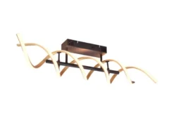 LED Deckenleuchte SEQUENCE hell & dimmbar über Schalter, Schwarz Gold, B: 90cm