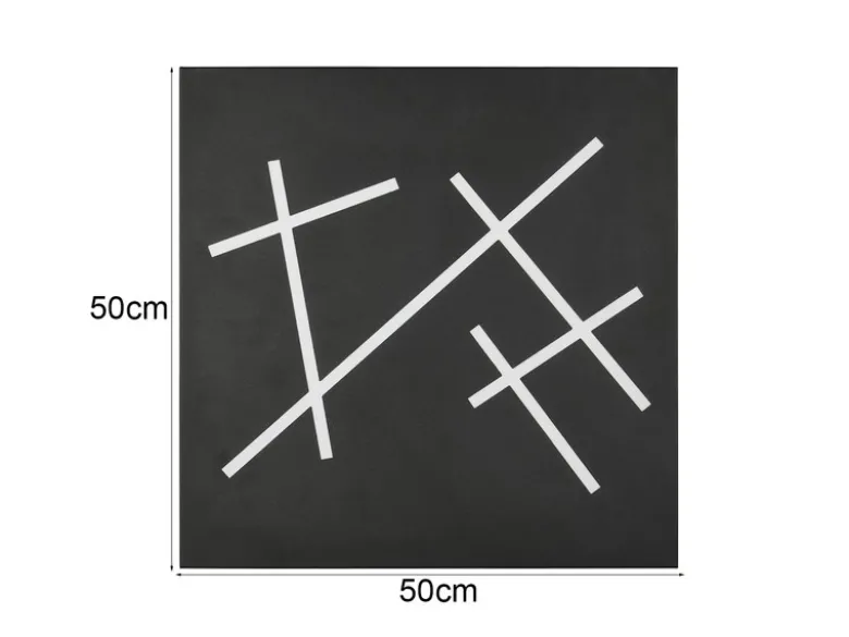 LED Deckenleuchte SNIP flach dimmbar Fernbedienung Schwarz Quadrat 50cm