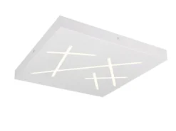 LED Deckenleuchte SNIP flach dimmbar Fernbedienung Weiß Quadrat 50cm