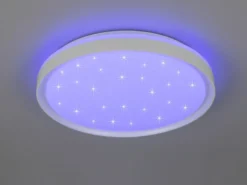 LED Deckenleuchte SOLIT flach dimmbar Fernbedienung, RGB, Weiß, Ø 39cm