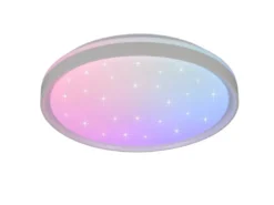 LED Deckenleuchte SOLIT flach dimmbar Fernbedienung, RGB, Weiß, Ø 39cm