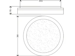 LED Deckenleuchte SOLIT flach dimmbar Fernbedienung, RGB, Schwarz, Ø 39cm