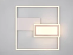 LED Deckenleuchte SPIRO flach Grau Coffee mit Fernbedienung dimmbar, Breite 53cm