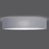 LED Deckenleuchte Stoff Grau / Abdeckung satiniert, Ø 50cm