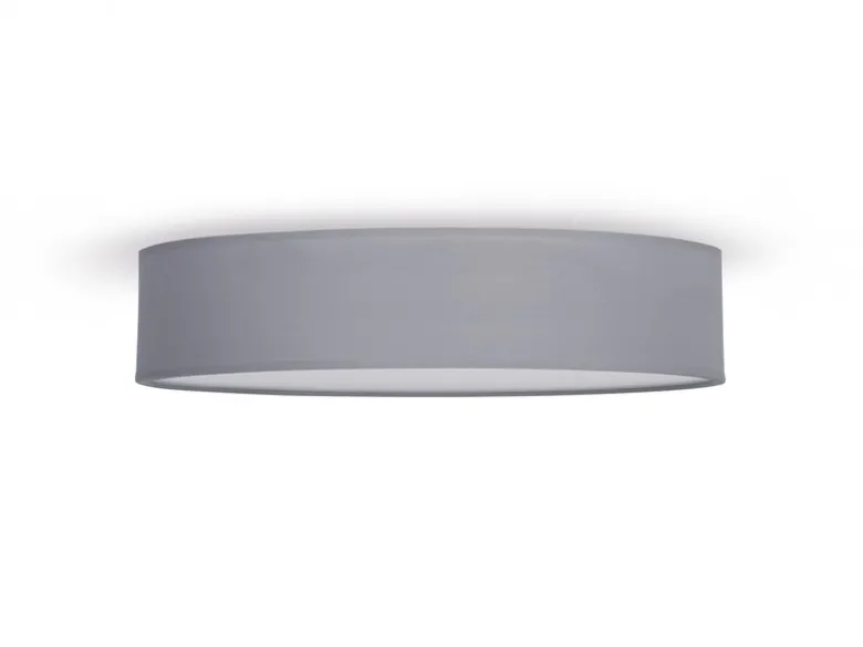LED Deckenleuchte Stoff Grau / Abdeckung satiniert, Ø 50cm