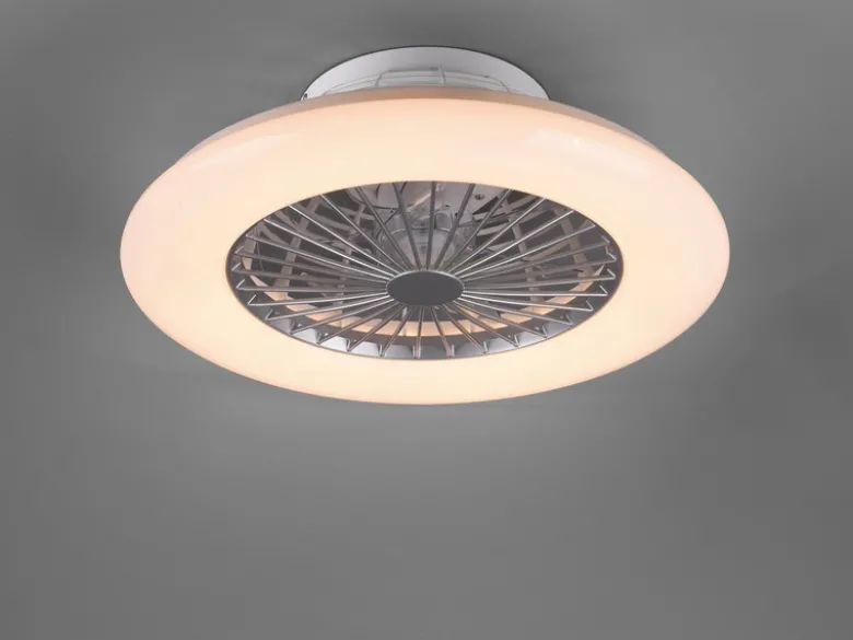 LED Deckenleuchte STRALSUND mit Ventilator, Fernbedienung & Tageslicht Ø 49cm