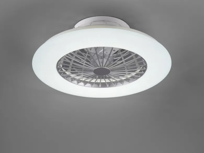 LED Deckenleuchte STRALSUND mit Ventilator, Fernbedienung & Tageslicht Ø 49cm