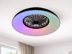 LED Deckenleuchte SVAERHOLT mit Ventilator, Tageslicht und Fernbedienung Ø 60cm