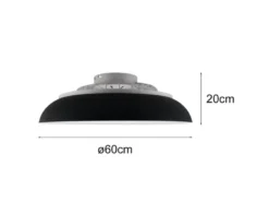 LED Deckenleuchte SVAERHOLT mit Ventilator, Tageslicht und Fernbedienung Ø 60cm