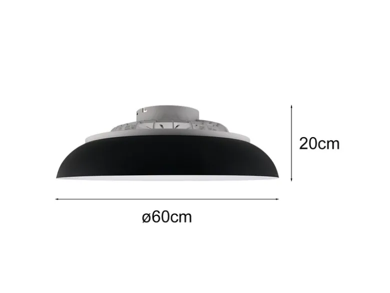 LED Deckenleuchte SVAERHOLT mit Ventilator, Tageslicht und Fernbedienung Ø 60cm