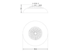 LED Deckenleuchte SVAERHOLT mit Ventilator, Tageslicht und Fernbedienung Ø 60cm
