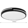 LED Deckenleuchte TACOMA Schwarz dimmbar Lichtfarbe einstellbar, Ø 40cm