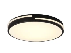 LED Deckenleuchte TACOMA Schwarz dimmbar Lichtfarbe einstellbar, Ø 40cm