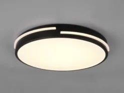 LED Deckenleuchte TACOMA Schwarz dimmbar Lichtfarbe einstellbar, Ø 40cm