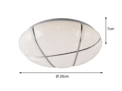 LED Deckenleuchte TIBOR mit Sternenhimmel, 3 Stufen dimmbar, Ø 28cm