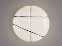 LED Deckenleuchte TIBOR mit Sternenhimmel, 3 Stufen dimmbar, Ø 28cm