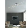 LED Deckenleuchte TIRIAC Metall Silber mit Stufen Dimmer Stäbe drehbar, B: 100cm