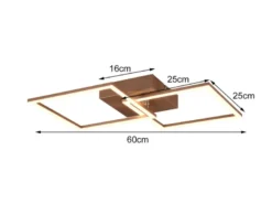 LED Deckenleuchte TRAIL Coffee schwenkbare Module, Breite 60cm