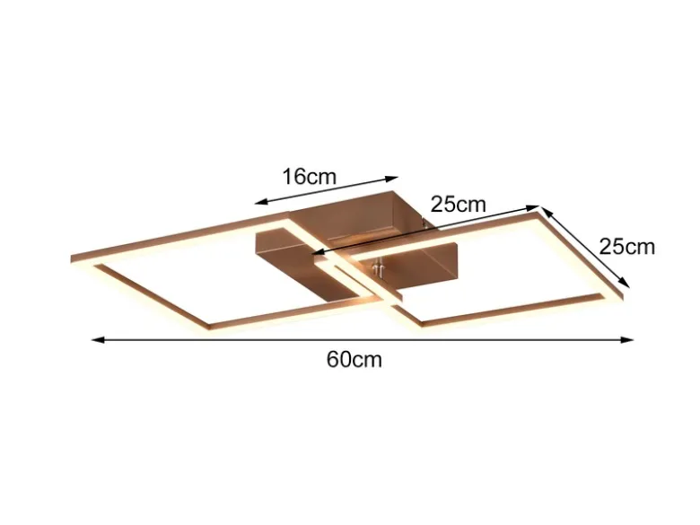 LED Deckenleuchte TRAIL Coffee schwenkbare Module, Breite 60cm