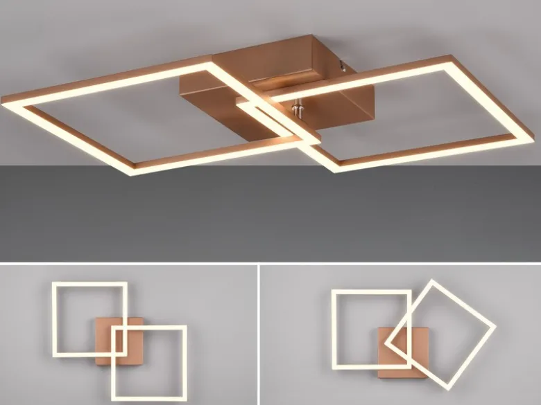 LED Deckenleuchte TRAIL Coffee schwenkbare Module, Breite 60cm
