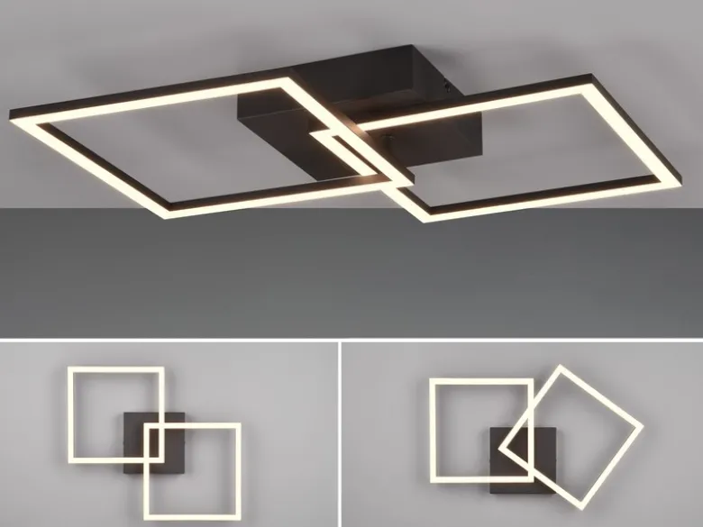 LED Deckenleuchte TRAIL Schwarz schwenkbare Module, Breite 60cm