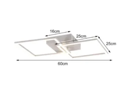 LED Deckenleuchte TRAIL Weiß schwenkbare Module, Neutralweiß, Breite 60cm