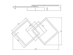 LED Deckenleuchte TRAIL Weiß schwenkbare Module, Neutralweiß, Breite 60cm