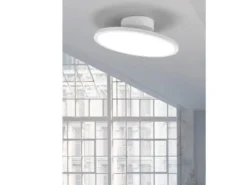 LED Deckenleuchte TRAY einflammig schwenkbar dimmbar Weiß, Ø 40cm