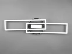 LED Deckenleuchte TWISTER Schwarz dimmbar, Lichtfarbe einstellbar, Breite 90cm