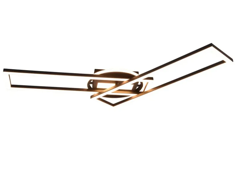 LED Deckenleuchte TWISTER Schwarz dimmbar, Lichtfarbe einstellbar, Breite 90cm