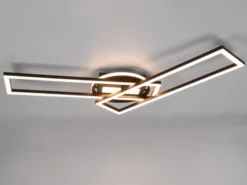 LED Deckenleuchte TWISTER Schwarz dimmbar, Lichtfarbe einstellbar, Breite 90cm