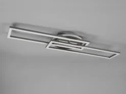 LED Deckenleuchte TWISTER Silber dimmbar Lichtfarbe einstellbar, Breite 90cm