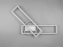 LED Deckenleuchte TWISTER Silber dimmbar Lichtfarbe einstellbar, Breite 90cm