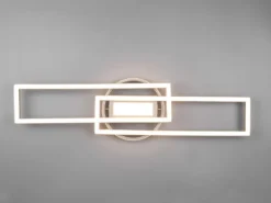 LED Deckenleuchte TWISTER Silber dimmbar Lichtfarbe einstellbar, Breite 90cm