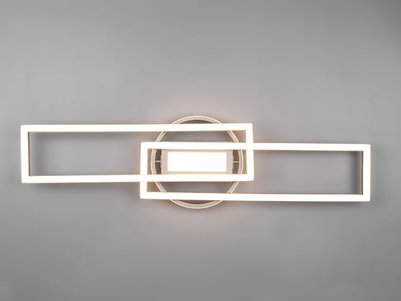 LED Deckenleuchte TWISTER Silber dimmbar Lichtfarbe einstellbar, Breite 90cm
