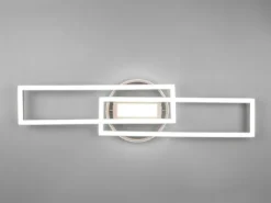 LED Deckenleuchte TWISTER Silber dimmbar Lichtfarbe einstellbar, Breite 90cm